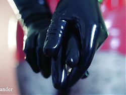 Sexual Latex Rubber Glove Fetish Arya Grander